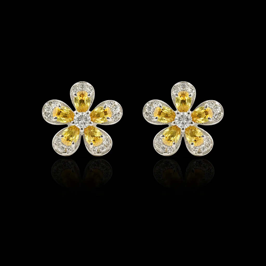 Celeste Floral Emerald Studs S (2).webp