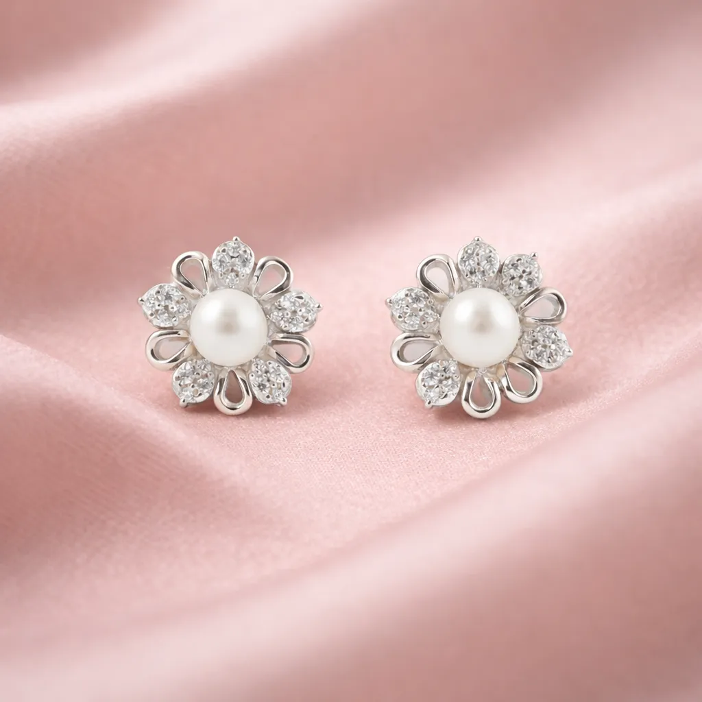 Pearl Rosette Stud Earrings S (2).webp