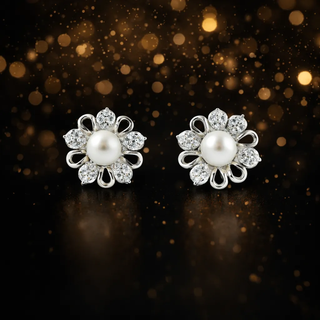 Pearl Rosette Stud Earrings S (1).webp