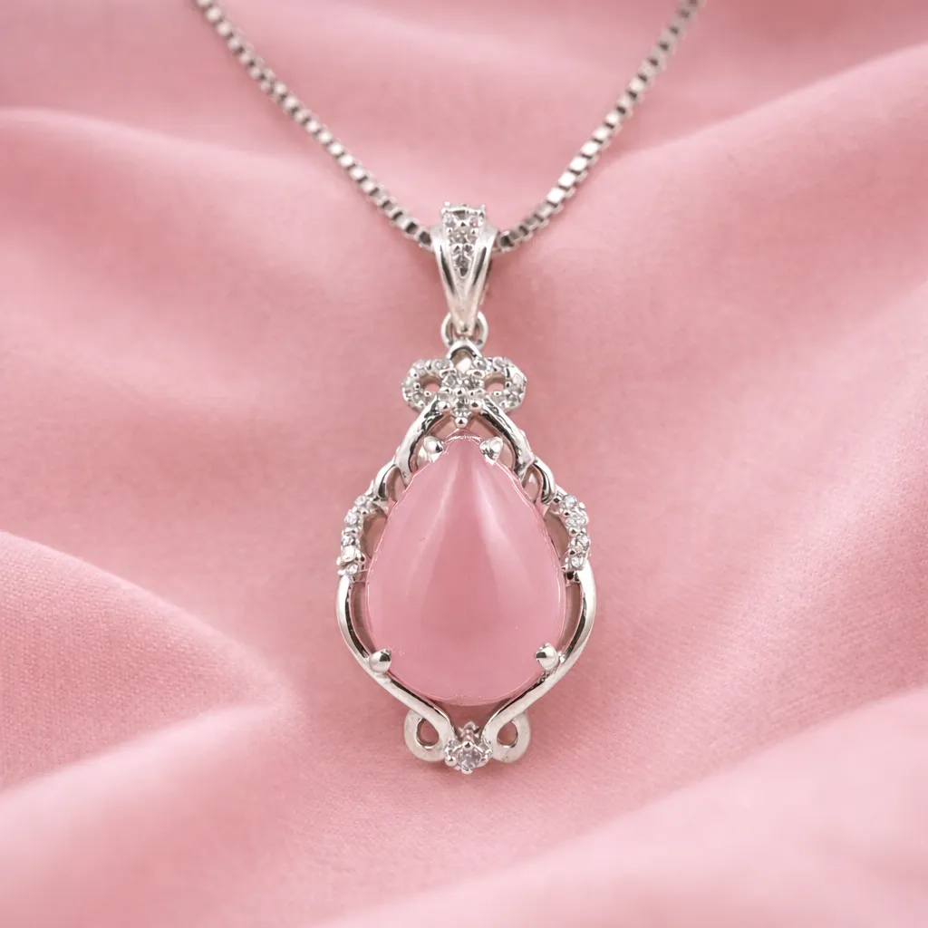 Elegant pendant with rose quartz S (3).webp