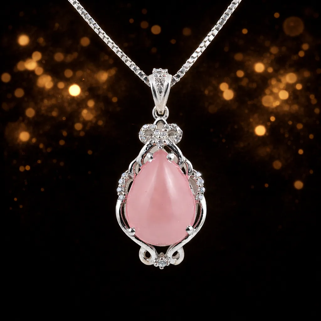 Elegant pendant with rose quartz S (2).webp