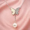 Elegant butterfly necklace with pearl S (3).webp