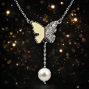 Elegant butterfly necklace with pearl S (2).webp
