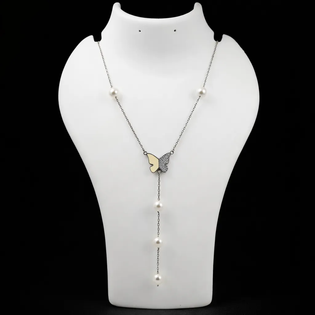 Elegant butterfly necklace with pearl S (1).webp