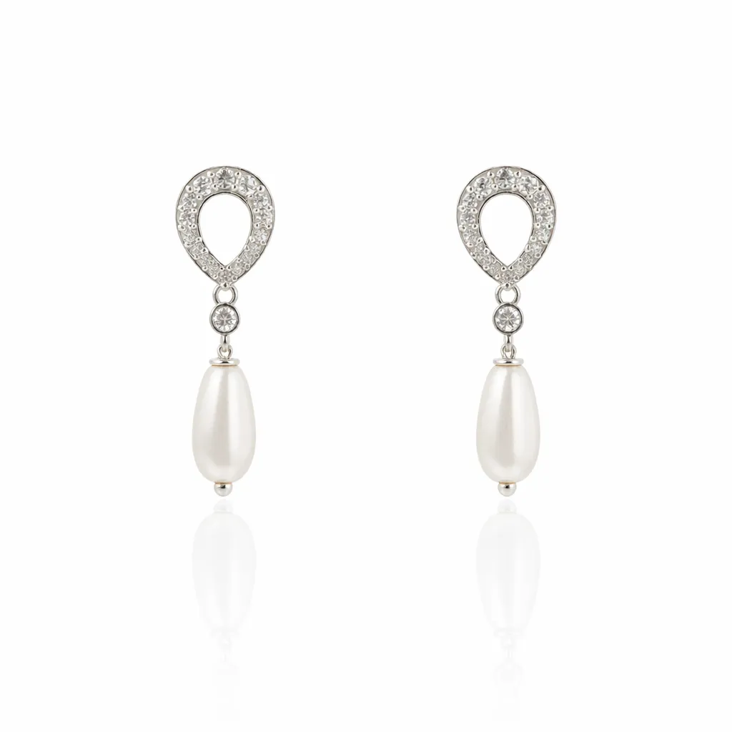 Celeste Pearl Drop Earrings (TKC-S925-ER-0028)
