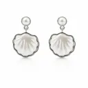 Pearl Shell Drop Earrings (TKC-S925-ER-0032)