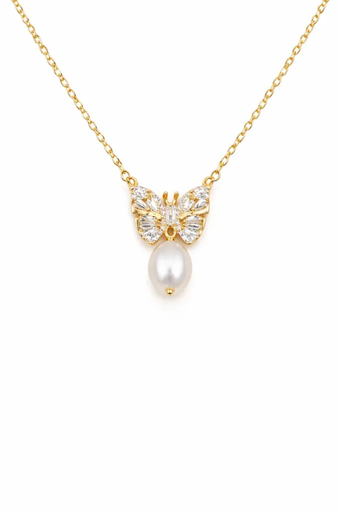 Butterfly Grace Pearl Pendant