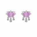 Lotus Charm Stud Earrings (TKC-S925-ER-0040)