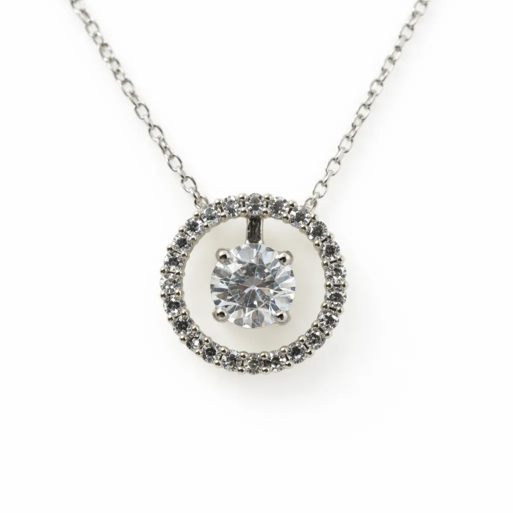 Celeste Spark Halo Pendant (TKC-S925-P-0006)