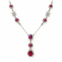 Ruby Cascade Teardrop Pendant (TKC-S925-P-0008)