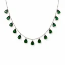 Emerald Cascade Teardrop Pendant (TKC-S925-P-0009)