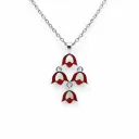 Scarlet Lotus Cascade Pendant (TKC-S925-P-0013)