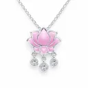 Blush Lotus Sparkle Pendant (TKC-S925-P-0014)