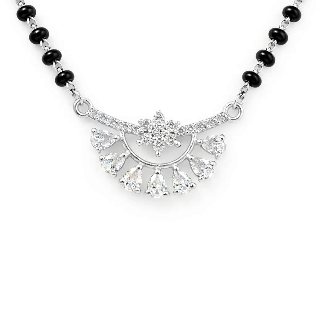 Celestia Spark Fringe Mangalsutra Pendant (TKC-S925-P-0019)