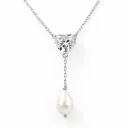 Crystal Heart Pearl Drop Pendant (TKC-S925-P-0021)