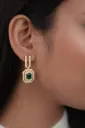 Celeste Emerald Frame Earring