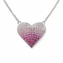 Heart-shaped gemstone pendant (TKC-S925-P-0033)