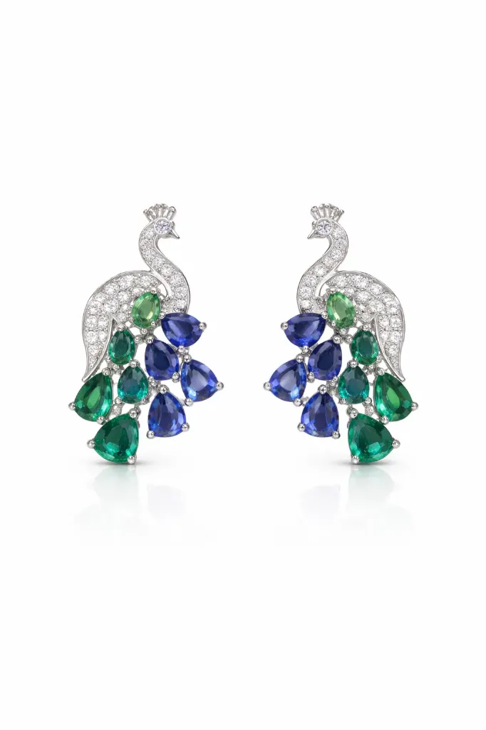 Neelamara Peacock Earrings