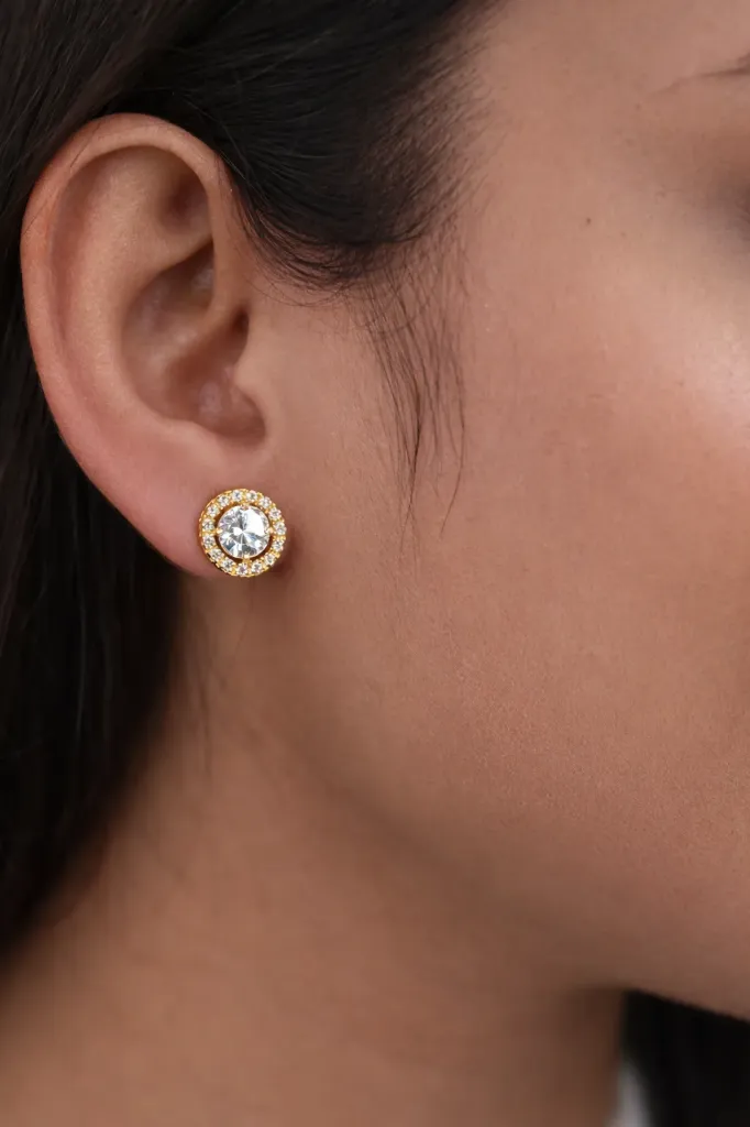 Pure Spark Halo Earrings