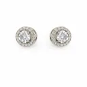 Halo stud earrings (TKC-S925-ER-0003)
