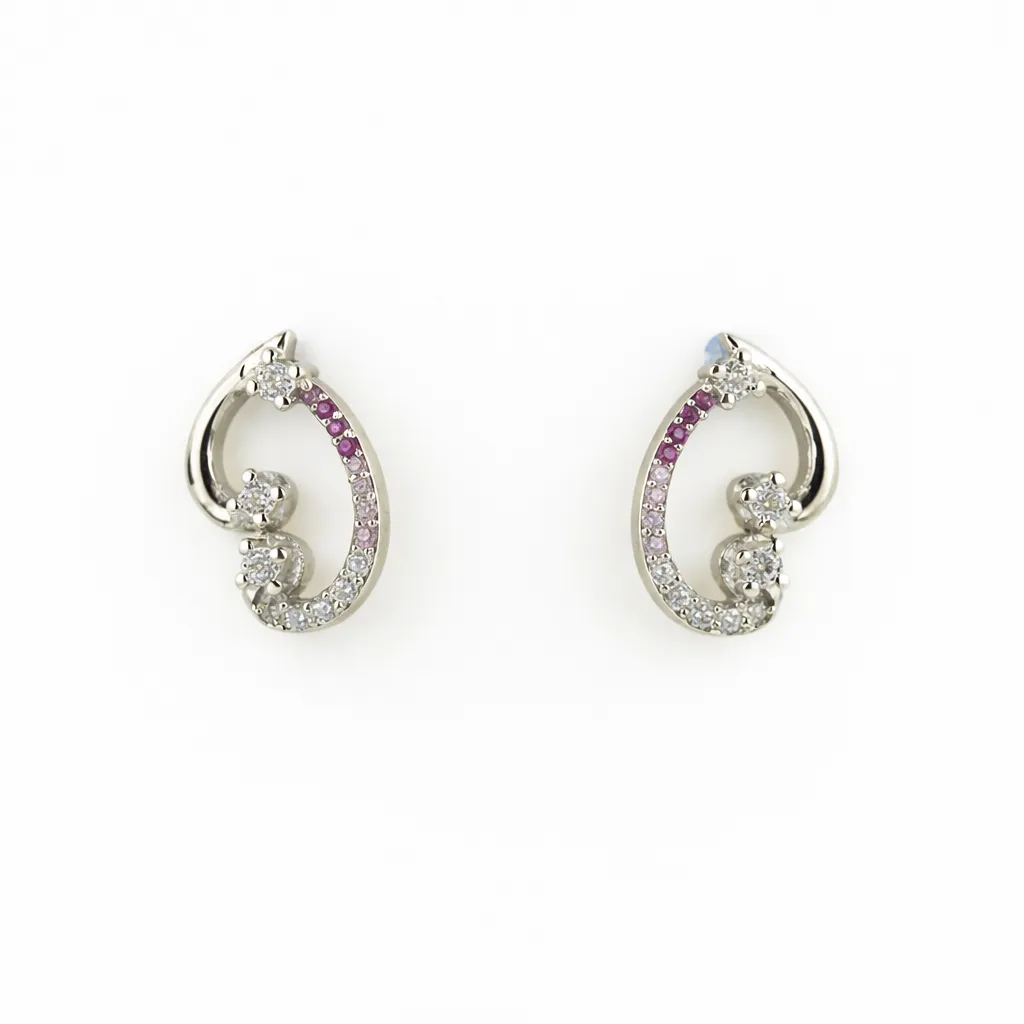 Elegant teardrop earrings (TKC-S925-ER-0005) (Silver)