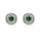 Verdant Luxe Stud Earrings (TKC-S925-ER-0013)