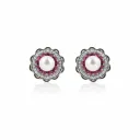 Pearl Rosette Stud Earrings (TKC-S925-ER-00016)