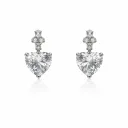 Crystal Heart Drop Earrings (TKC-S925-ER-00018)