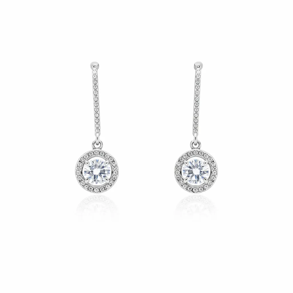 Celeste Circle Drop Earrings (TKC-S925-ER-00019)