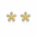 Celeste Floral Emerald Studs (TKC-S925-ER-0020)